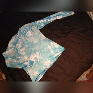 Blue Tie-Dye‎ Long Sleeve Shirt. Adult Sz.M